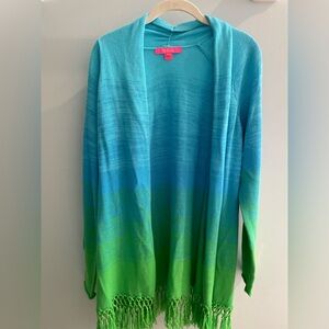 Lilly Pulitzer Tatum Ombré Open Front Cardigan / Size L